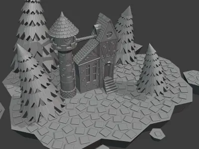 Sky tower 3D model