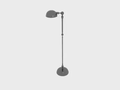 Nickel Angled Floor Lamp 3D model