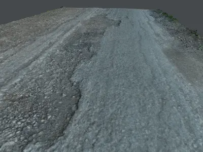 Gravel road photoscan 3D model