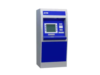 ATM Cash Machine Low-poly 3D model