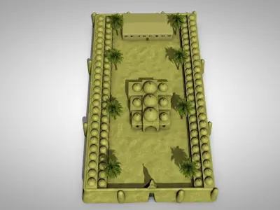 Old Egyptian Monastery 3D model