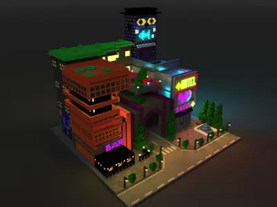 Voxel Sity 3D model