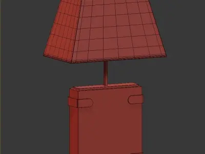 LAMP 1 with zebra shade 3D model