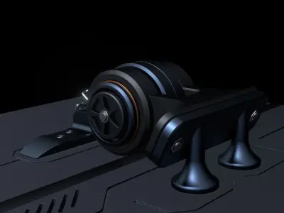 SciFi Hinge 3D model