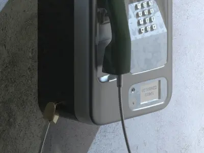 Payphone Model pay phone on wall Free 3D model