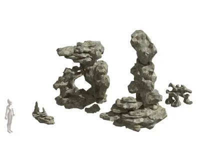 Mountain Stone - Garden - Rockery 32 3D model