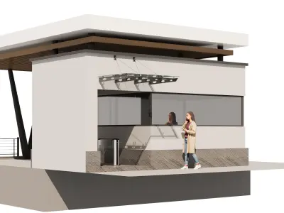 security room facade design  3D model