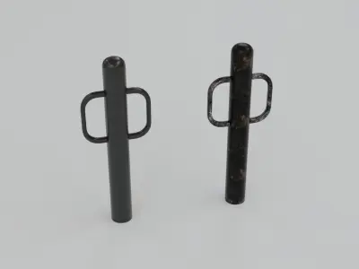 Bollards Pack Low-poly 3D model