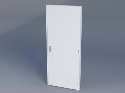White Door Low-poly 3D model purchase