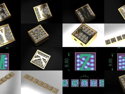 alphabet wristband bracelet  3D Model Pack