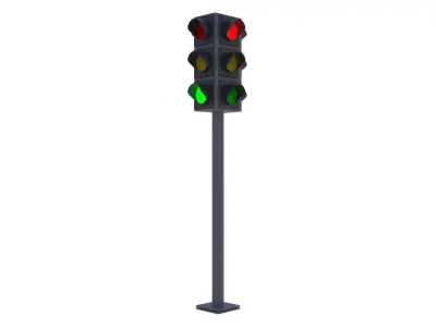 Traffic Light Free 3D model