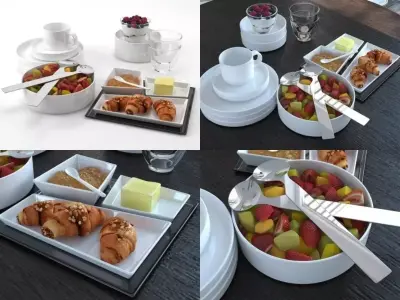 Breakfast Set 02 3D model