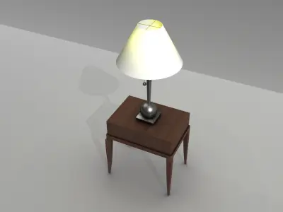 Table lamp with table unique modern 3D model