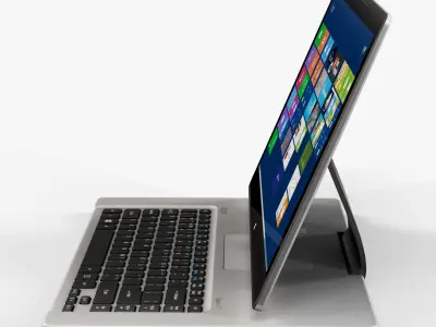 Acer Aspire R7-572G Silver convertible hybrid laptop Low-poly 3D model