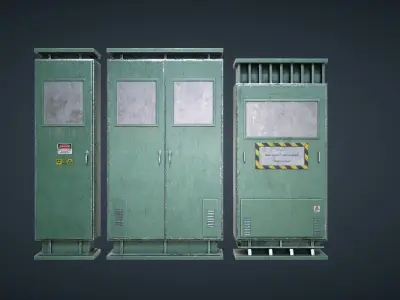 Modular Generators Low-poly 3D model