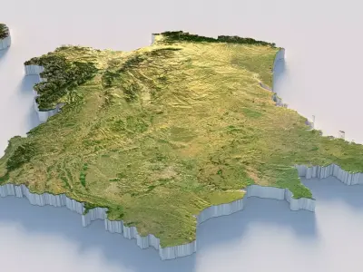 France Country Terrain 3D model