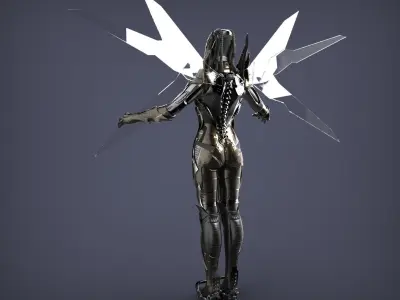 Robotic Female Character 3D model