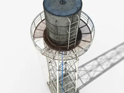 Tower Water Tank 3D model