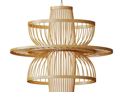 Rattan Pendant Light 3D model