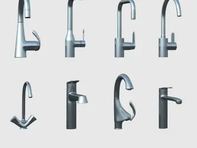 Kitchen and Bath Faucets collection 3D model