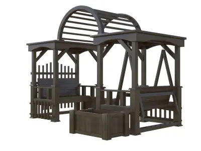 6  Minimalist Gazebo Collection in Stunning 3D 3D model