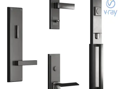 Door handle modern - collection 01 3D model