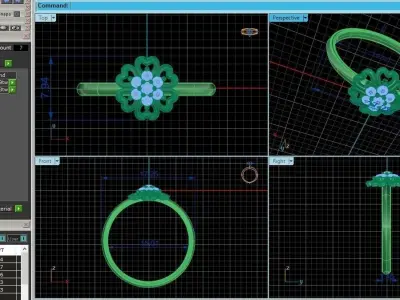Women ring 3D print model 80