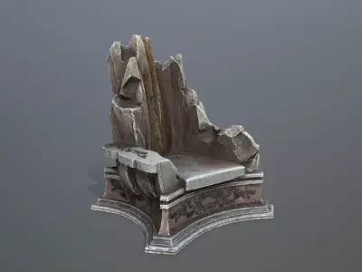 Throne  Low-poly 3D model