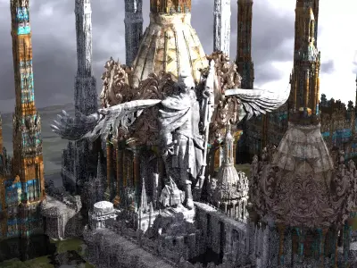 High Emperor God King Palace Kit bash  3D model