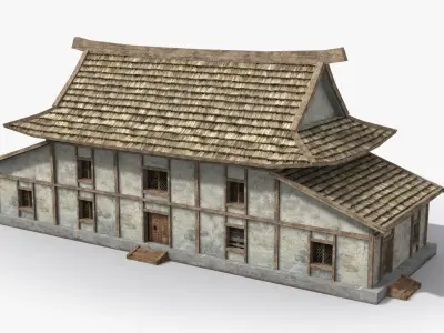 Ancient house x1 Low-poly 3D model