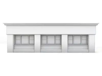 Tenement Building Roof Floor Low-poly 3D model