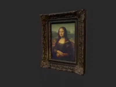 Mona Lisa Low-poly 3D model