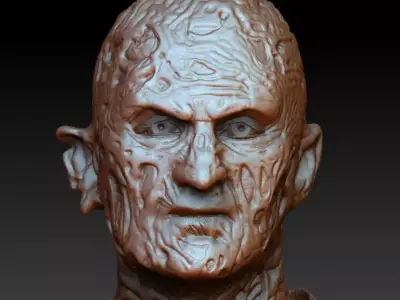 Nightmares on elm street  Freddy Krueger  lifesize scale bust 3D print model