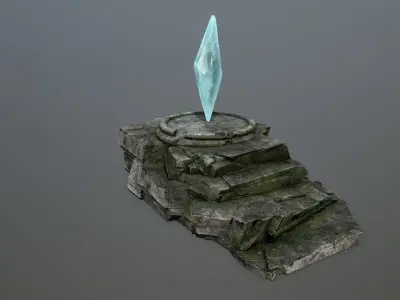 Crystal Ruin Gate Low-poly 3D model