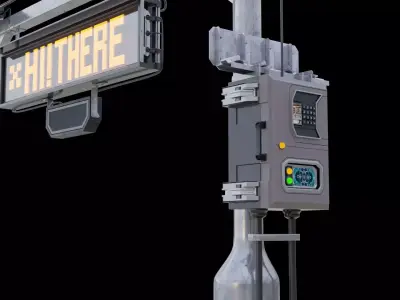 Outdoor Light modules Display 3D model 3D model