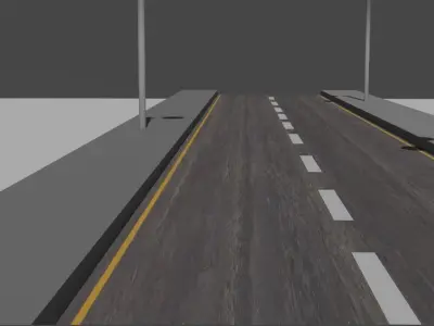 simpleroad model  no copyright  ready for your game Low-poly 3D model