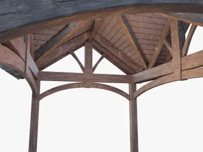 Wooden Pergola 3D model
