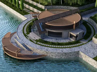 Dream House by the Sea 3D model