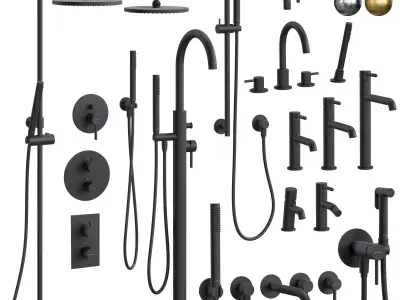 Faucet Set Omnires Y 3D model