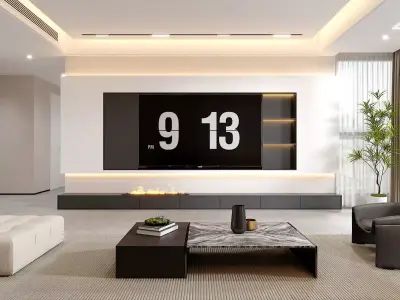 Classic Sitting Room Low-poly 3D model