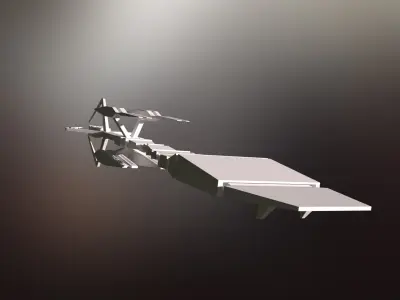Sci-Fi war spaceships collection Low-poly 3D model
