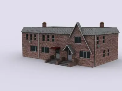 brick house 2 Low-poly 3D model