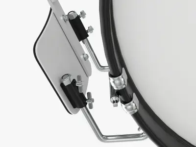 Marching Bass Drum with Carrier 24x12 3D model