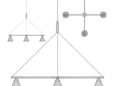 3D Lamp model of Probe Chandelier by AGO 3D model