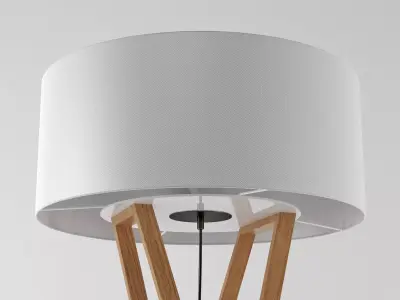 Wooden Floor lamps 3D model