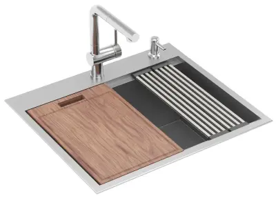 RUVATI-RVH8023 kitchen sink Free 3D model
