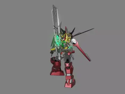 Attacker Gundam B 7 3D model
