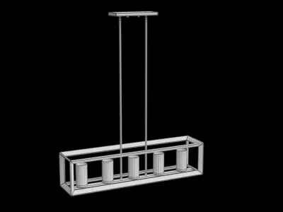 Anna Linear Pendant Low-poly 3D model