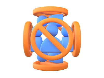 Blocked User Icon V2 005 Low-poly 3D model