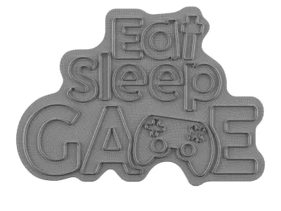 Eat Sleep Game Neon Sign 3D model